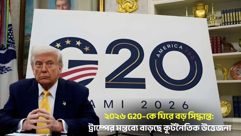 ২০২৬ মিয়ামি G20 সম্মেলন নিয়ে প্রেসিডেন্ট ডোনাল্ড ট্রাম্পের অবস্থান ও কূটনৈতিক উত্তেজনা
