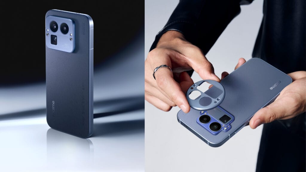 Realme GT 8 Pro smartphone with Ricoh GR camera module and removable lens design showcased ahead of India launch on November 20 2025