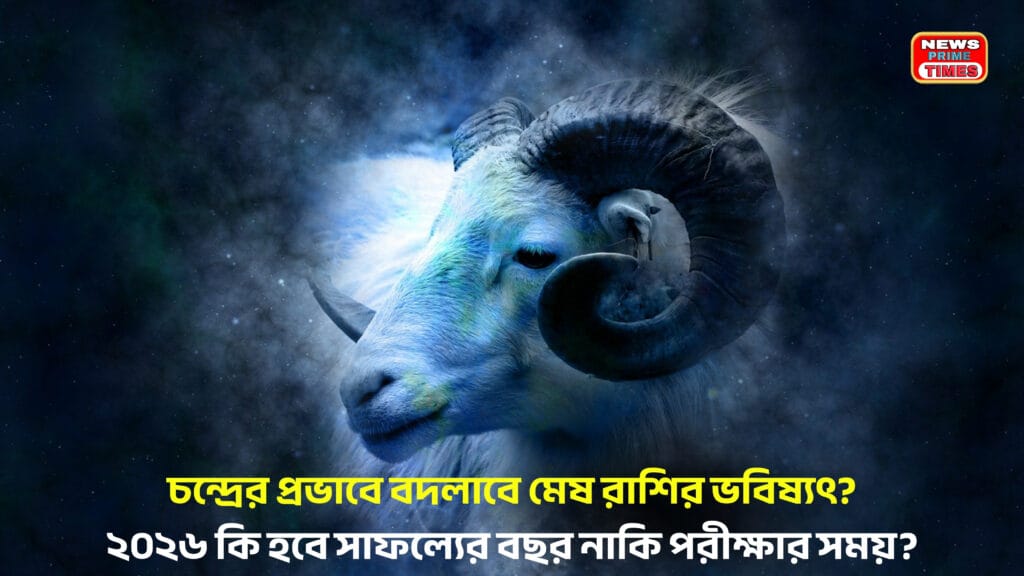 মেষ রাশি ২০২৬ সালের রাশিফল – চন্দ্র ও গ্রহের প্রভাবে কর্মজীবন, প্রেম ও স্বাস্থ্য কীভাবে প্রভাবিত হবে তা জানুন।